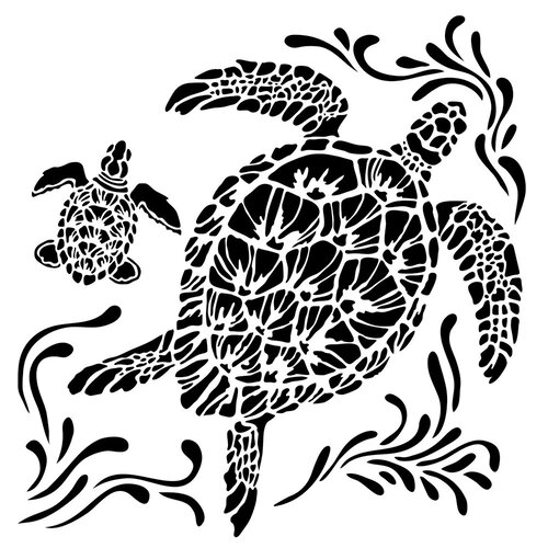 The Crafters Workshop - 12 x 12 Doodling Templates - Sea Turtles