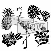 The Crafters Workshop - 12 x 12 Doodling Templates - Tropical Elements