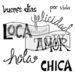 The Crafters Workshop - 6 x 6 Doodling Templates - Mini Chica Words