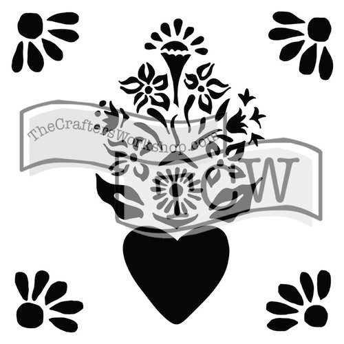 The Crafters Workshop - 6 x 6 Doodling Templates - Mini Corazon