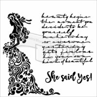 The Crafter's Workshop - 12 x 12 Doodling Templates - She said Yes