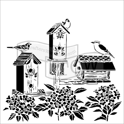 The Crafter's Workshop - 12 x 12 Doodling Templates - Bird Houses