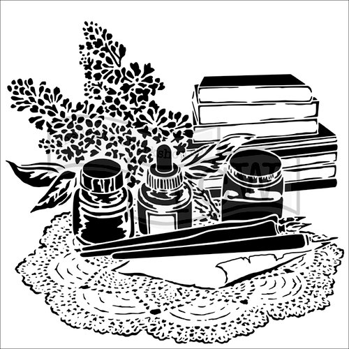 The Crafters Workshop - 6 x 6 Doodling Templates - Literary
