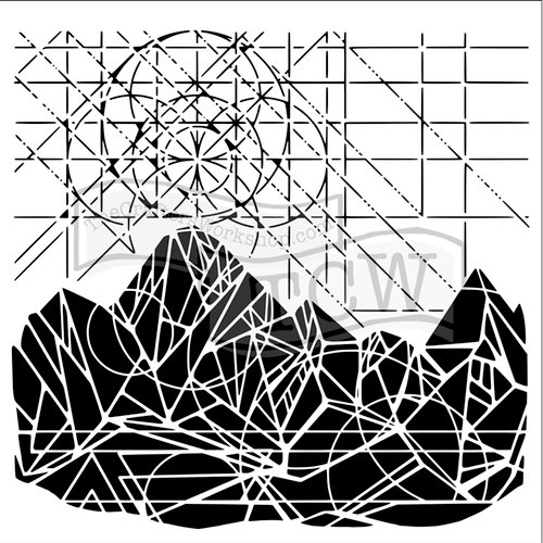 The Crafter's Workshop - 12 x 12 Doodling Templates - Geo Landscape