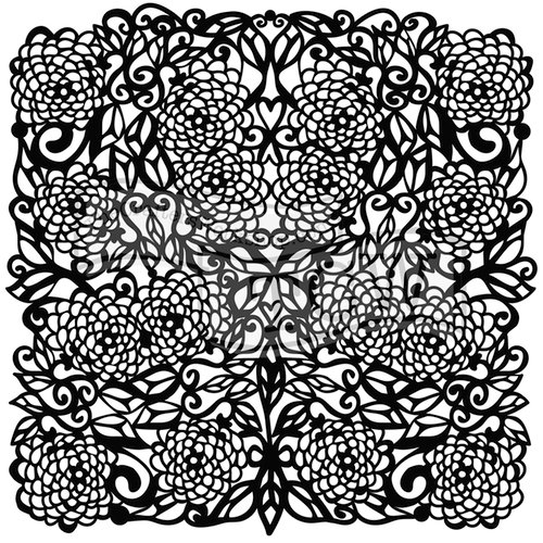 The Crafter's Workshop - 12 x 12 Doodling Templates - Flower Tangle