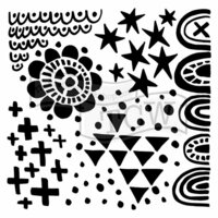 The Crafters Workshop - 6 x 6 Doodling Templates - Positivity