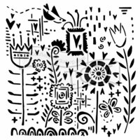 The Crafter's Workshop - 12 x 12 Doodling Templates - Joyful Flowers