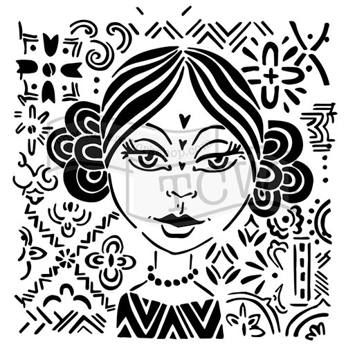 The Crafters Workshop - 6 x 6 Doodling Templates - Amalia