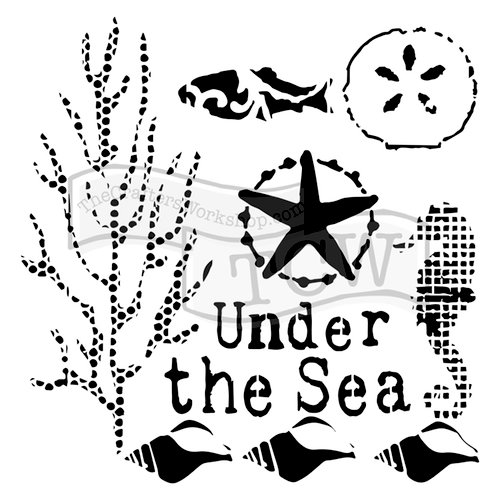 The Crafters Workshop - 6 x 6 Doodling Templates - Under the Sea
