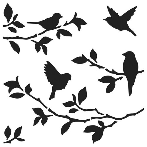 The Crafter's Workshop - 12 x 12 Doodling Templates - Birds on Branches