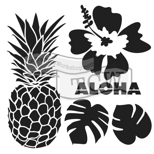 The Crafter's Workshop - 12 x 12 Doodling Templates - Aloha