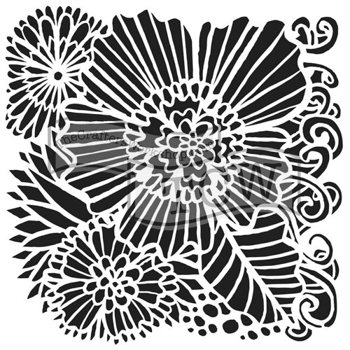 The Crafter's Workshop - 12 x 12 Doodling Templates - Dahlia Blooms