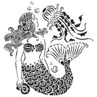 The Crafter's Workshop - 6 x 6 Stencils - Mermaid Dreams