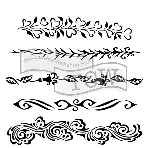 The Crafter's Workshop - 6 x 6 Doodling Templates - Ornate Borders