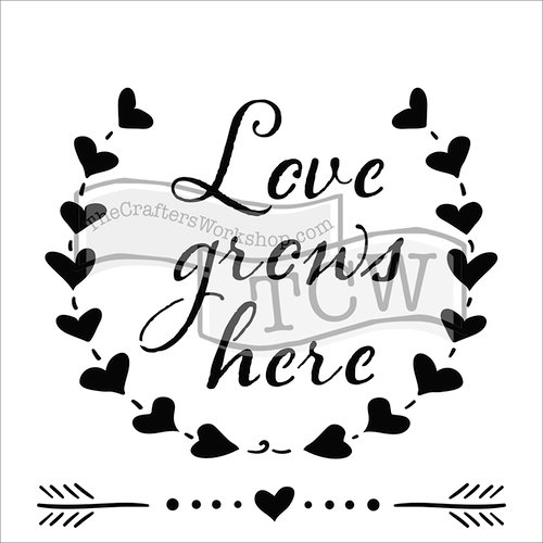 The Crafter's Workshop - 6 x 6 Doodling Templates - Love Grows