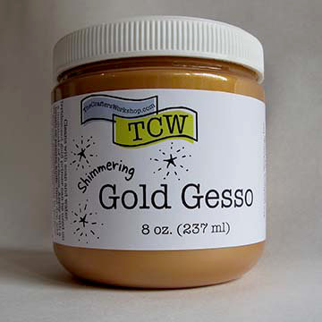 The Crafter's Workshop - Gesso - Gold - 8 Ounces