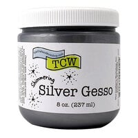 The Crafter's Workshop - Gesso - Silver - 8 Ounces