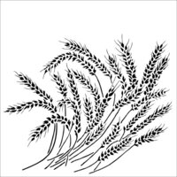 The Crafter's Workshop - 12 x 12 Stencil - Wheat Stalks
