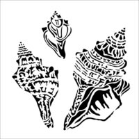 The Crafter's Workshop - 12 x 12 Stencils - Conch Shells