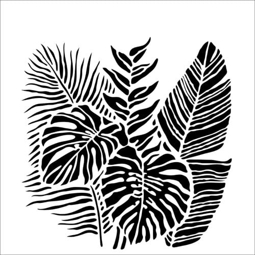 The Crafter's Workshop - 12 x 12 Stencil - Tropical Fronds