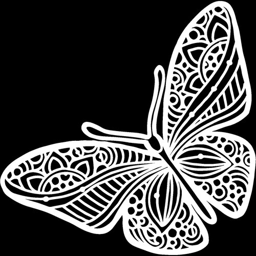 The Crafter's Workshop - 12 x 12 Stencils - Joyous Butterfly