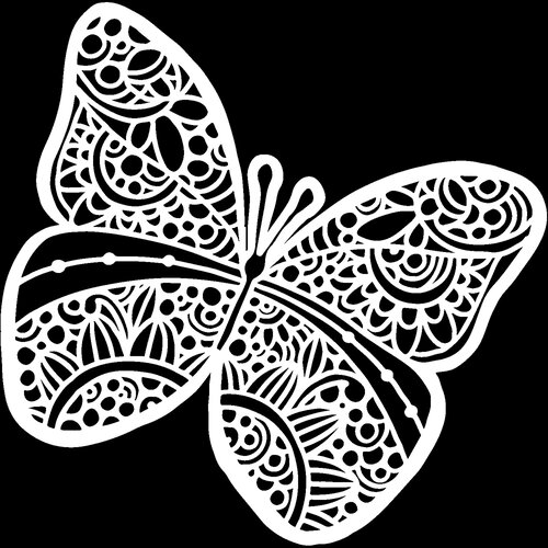 The Crafter's Workshop - 12 x 12 Stencils - Sunny Butterfly
