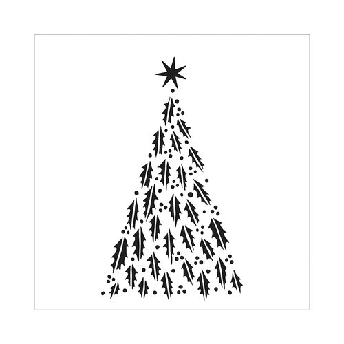The Crafter's Workshop - 6 x 6 Stencils - Happy Holly Tree