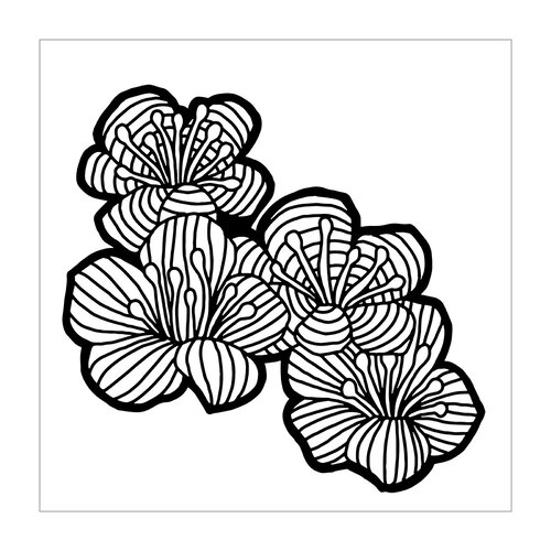 The Crafter's Workshop - 6 x 6 Stencils - Hawthorn Flowers