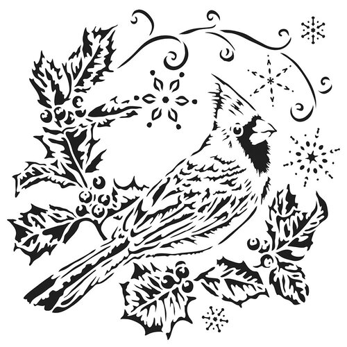 The Crafter's Workshop - 6 x 6 Stencils - Holly Cardinal
