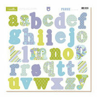Collage Press - Collage Chip Letters - Die-Cut Chipboard Alphabets - Fresh Collection - Fresh, CLEARANCE