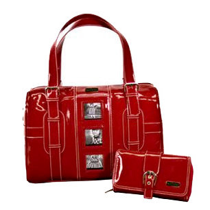 Advantus - Cropper Hopper - All My Memories - Vituri - Limited Edition Purse and Wallet Combo - Faux Patent Leather - Red