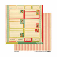 Cosmo Cricket - TV Dinner Collection - 12 x 12 Double Sided Paper - Recipe Box