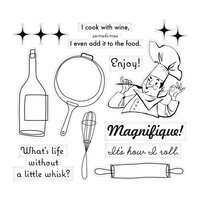 Cosmo Cricket - TV Dinner Collection - Cling Mounted Rubber Stamps