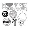 Cosmo Cricket - Summer Love Collection - Cling Mounted Rubber Stamps