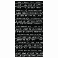 Cosmo Cricket - Cardstock Stickers - Tiny Text - Punch Me