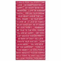 Cosmo Cricket - Cardstock Stickers - Tiny Text - Pink Punch
