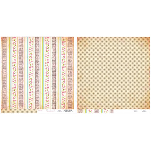 Advantus - The Girls Paperie - Paper Girl Collection - 12 x 12 Double Sided Paper - Newsprint Stripe