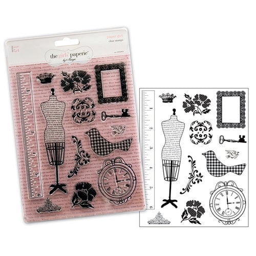 Advantus - The Girls Paperie - Paper Girl Collection - Clear Acrylic Stamps - Paper Girl