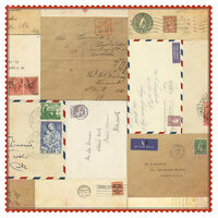 Advantus - The Girls Paperie - On Holiday Collection - 12 x 12 Die Cut Paper - Envelopes