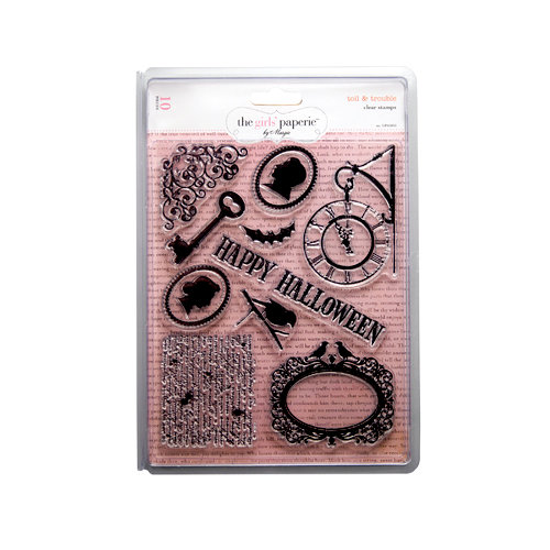 The Girls Paperie - Toil and Trouble Collection - Halloween - Clear Acrylic Stamps - Toil and Trouble