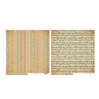The Girls Paperie - Tinsel and Twig Collection - Christmas - 12 x 12 Double Sided Paper - Christmas Carol Stripe