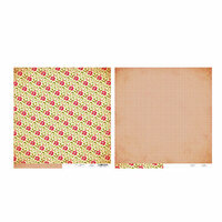 The Girls Paperie - Tinsel and Twig Collection - Christmas - 12 x 12 Double Sided Paper - Holly Berry Floral
