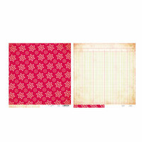 The Girls Paperie - Tinsel and Twig Collection - Christmas - 12 x 12 Double Sided Paper - Snowfall, CLEARANCE