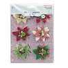 The Girls Paperie - Tinsel and Twig Collection - Christmas - Velvet Flowers - Poinsettias