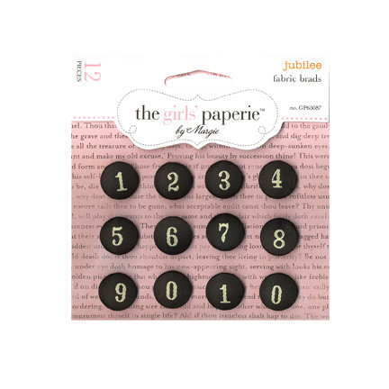 The Girls Paperie - Jubilee Collection - Fabric Brads