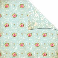 The Girls Paperie - Vintage Whimsy Collection - 12 x 12 Double Sided Paper - Floribunda, BRAND NEW