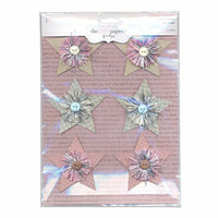 The Girls Paperie - Vintage Whimsy Collection - Crepe Paper Flowers with Tinsel Accents