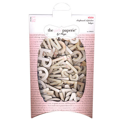 The Girls Paperie - Mix and Match Collection - Chipboard Alphabet - Ledger - Elsie