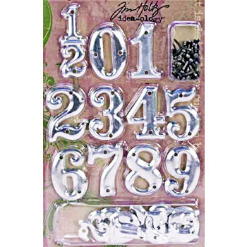 Advantus - Tim Holtz - Idea-ology Collection - Numerals - Metal Numbers