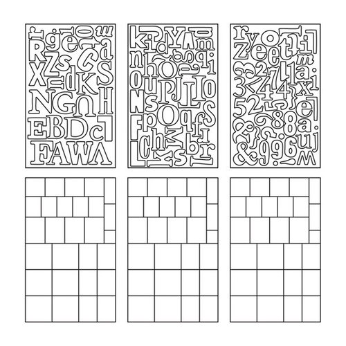 Advantus - Tim Holtz - Idea-ology Collection - Grungeboard - Grunge Alphabet Blocks